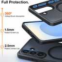 TORRAS Magnetic for Samsung Galaxy S26 Case, [12FT Military-Grade Protection] [Fit for MagSafe] Shockproof Protective Slim Case for Samsung S26 Case, DIY Buttons Thin Matte, Translucent Black