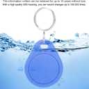 125KHz Proximity ID Card Key Fob transponder 100 Pack, Blue Keychains 125khz RFID em id karte Etikett Token schlsselanhnger nur for Door Entry Access Control Cmaras de Vigilancia