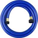 Darnassus PVC Garden Hose 1/2 Inch, 10 FT Flexible Water Hose Blue with Male and Female Plastic Fittings - No Leaking and Lightweight for Household Outdoors Lawns Patio