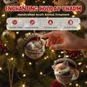 7 x 5PCS Forests Animal Acorn Ornaments, Forests Christmas Ornaments, 2026 New Pine Cone Animal Decoration, 2D Acrylic Animal Christmas Tree Pendant for Home Decor