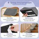Dog Ramp for Stairs, Stair Wedges for Small Dogs, Senior Dogs, Cats & Pets with Mobility Issues, Attaches to Stairs Non-Slip 3D Corduroy Fabric (Removable & Washable), Joint Support for Pet, 6 Pack