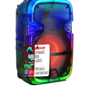 Crystal Clear Sound, Bright Party Lights, Portable & Easy to Use | 8" Rechargeable Bluetooth PA Karaoke Loud Party Speaker, 5Hour Playtime | TWS, USB, TF, AUX, FM Radio | QFX | TMS853