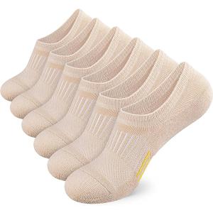 Airacker No Show Socks Womens Athletic Cushioned Low Cut Sports Running Ankle Socks for Women 6 Pairs (8-10)