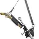 HZMAN Black/Brown Adjustable Sword Frog Medieval Holster LARP Clothing Accessory Strap Excluding Prop Swords & Guns