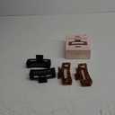 Extra Large Hair Claw Clips for Women, 5 Inch Hair Clips for Thick and Long Hair, 90's Non-slip Square Jaw Clips for Curly Hair, Strong Hold Bright Hair Clamps (Black, Tortoise)