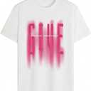 Verdusa Women's Letter Print Graphic Tees Y2K Going Out Tops Rapper Summer T Shirt (X-Large)