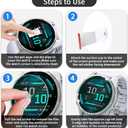 Poyiccot Compatible with Fenix 8 43mm Screen Protector, Tempered Glass Screen Protector Waterproof HD Clear Film Compatible for Garmin Fenix 8 43mm Accessories, 3Pack