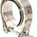 T304 Stainless Steel 2'' Inch V Band Bolt Clamp With Male Female Flanges Assembly For Exhaust System,Turbocharger,Exhaust Clamp 1PC