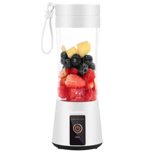 B Well Portable Rechargeable Personal Blender, White, Touch Control, USB Charging 13 Oz