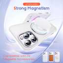 TIANLI Designed for iPhone 16 Pro Case with Magnetic Ring Stand [Compatible with Mag-Safe] [Military Drop Protection] Shockproof Translucent Phone Cover for iPhone 16 Pro 6.3",White