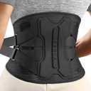 NEENCA Back Brace for Lower Back Pain Relief with Bionic Support System, Lumbar Support Belt for Women&Men with Lumbar Pad, Breathable 3D Knit Fabric for Herniated Disc, Sciatica, Scoliosis... -Black (Large)