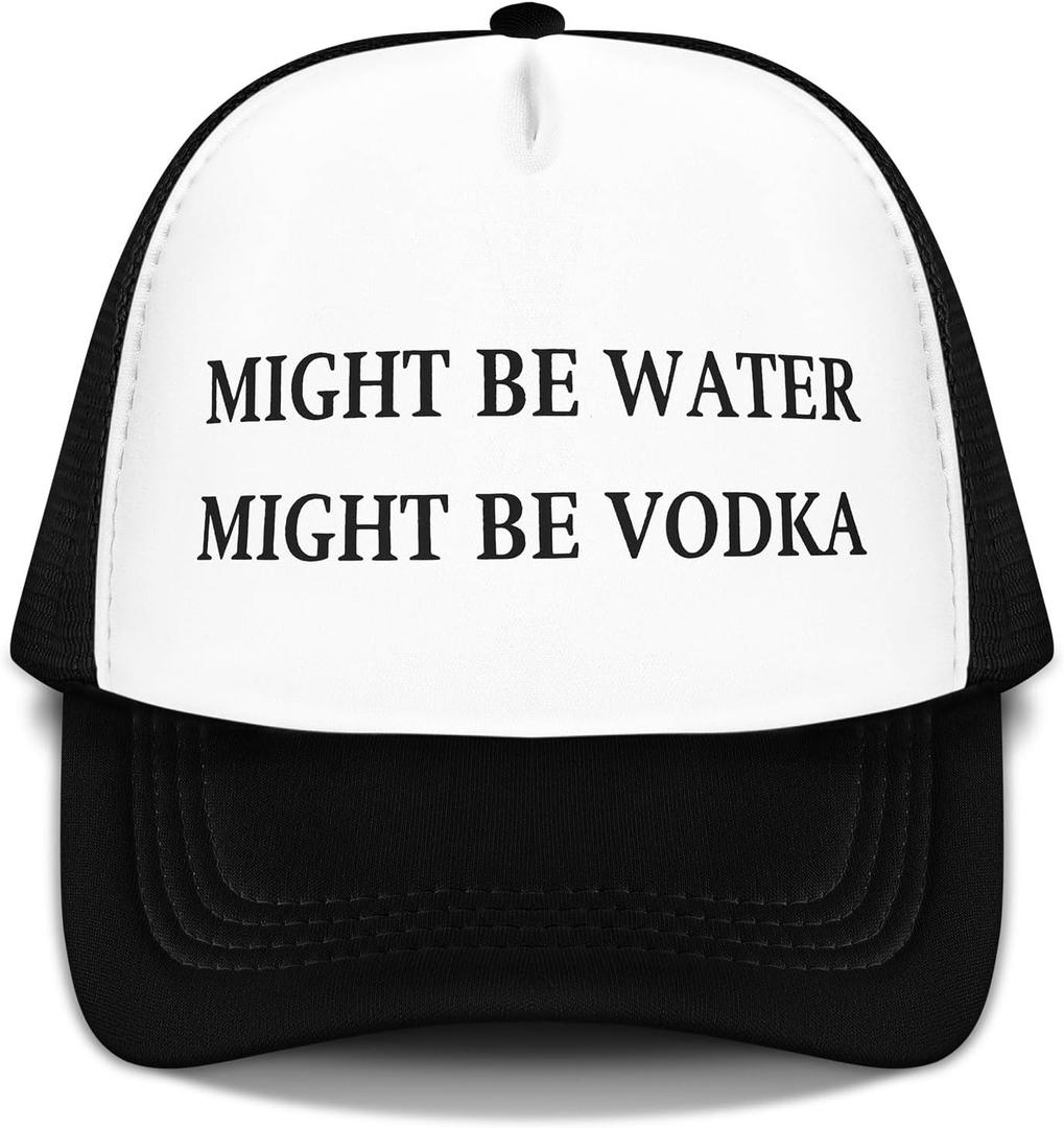 JaGely Trucker Hat for Women Funny Humor Baseball Hats Gag Inappropriate Adjustable Cap for Women Girl Men Birthday Gifts (Black)