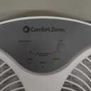 Comfort Zone Twin Window Fan with Remote Control, Removable Cover, Reversible, 9 inch, 3 Speed, 3 Function, Expandable, Exhaust, Airflow 8.40 ft/sec, Ideal for Home, Kitchen, Bedroom & Office, CZ310R (White)