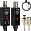 Elimavi 2.4GHz UHF Wireless Microphone System XLR Mic Adapter Wireless Transmitter and Receiver for Dynamic Microphone, Audio Mixer, PA System.