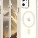 jaroco Magnetic for iPhone 12/12 Pro Case, [Compatible with MagSafe][Military Grade Drop Protection][Heavy Duty Protection][Non-Slip][Shockproof] 2-Layer Durable Bumper Phone Case 6.1''-Antique White