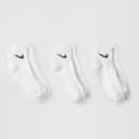 Nike Unisex Adult Everyday Cushioned Training Ankle Socks (3 Pairs) (White)