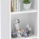 3 Tier Bookshelf, Narrow Bookcase for Small Spaces, Wooden Book Case Bookshelves Storage Organizer for Bedroom Living Room Home Office (White, 3 Cube)