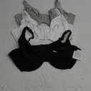 Fruit of the Loom Women's Multi-Pack Unlined Underwire Cotton Bra (42DD, Blk/ White 86ck/ Grey Heather)