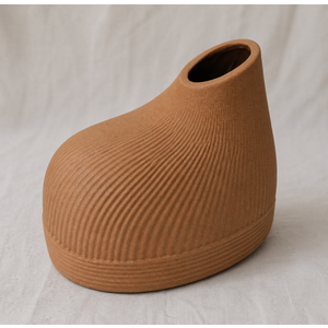 Large Natural Terracotta Ceramic Vase