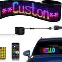 USB 5V LED Sign for Car, Custom Programmable LED Sign for Taxi Driver, Business, Holidays Scrolling Display, Flexible Matrix Panel(15"x4")