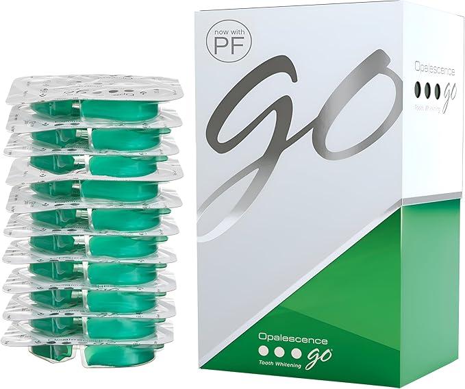 Opalescence GO 15 PF Teeth Whitening Prefilled Trays (10 Treatments) Hydrogen Peroxide 15 and Potassium Fluoride - Made by Ultradent - GO15-PF-4638