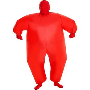 Morph Red Megamorph Kids Inflatable Costume, Funny Blow Up Bubble Suit For Kids, Red Inflatable Suit