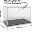 Minifigure Display Cases - Acrylic Boxes for displaying Minifigs, Action Figures, Collectibles, Pops, Brick People, and Building Block Toys. Stackable and Wall Mountable, Dust-Proof, 4 Pack Gift Set
