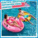Hungdao Large Inflatable Flamingo Motorized Pool Float for Adults, Electric Pool Lounger with 2 Dual Motors, 88"L x 44"W