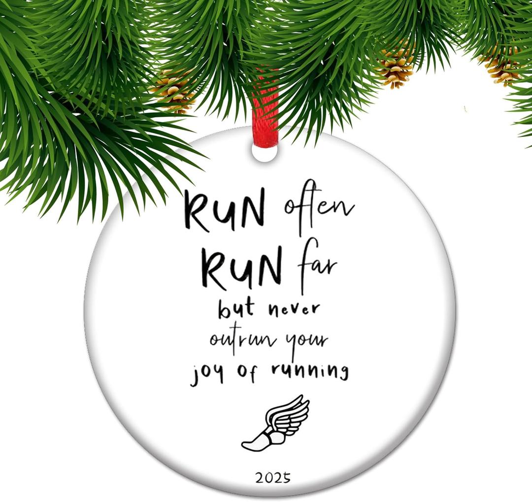 2025 Cross Country Keepsake  'Run Often Run Far' Inspirational Gift for Runners  Christmas Decor for Athletes (C20)