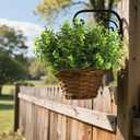 RECUTMS Artificial Boxwood Stems Fake Plant 12 Large Pieces, Faux Farmhouse Greenery Shrubs to Brighten up Your Wedding Home Kitchen Garden Patio Yard Indoor Outdoor Decor(Eucalyptus)