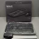 Ergonomic Wireless Keyboard and Mouse Combo, 30dB Quiet Full Size Keyboard Set with Wave Keys & Soft Palm Rest, Dual-System Switch for Windows/Mac, Ideal for Business Teams Home Office—Sablute