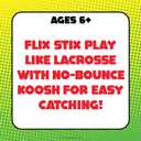 Koosh Flix Stix Kids Outdoor Toys, Beach Toys, Plays Like Lacrosse, Kids Games, Outdoor Games for Adults and Family, Koosh Ball Included, Outdoor Play Toys, Screen-Free, Ages 6+, Medium to Large