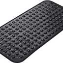 AmazerBath Bath Tub Mat, Medium Size 27.6 x 15 Inches Non-Slip Shower Mats with Suction Cups and Drain Holes, Bathtub Mats Bathroom Mats Machine Washable (Black)