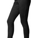 Allegra K Women's Faux Suede Leggings High Waisted Stretch Casual Faux Leather Pants for Women (Black, M)