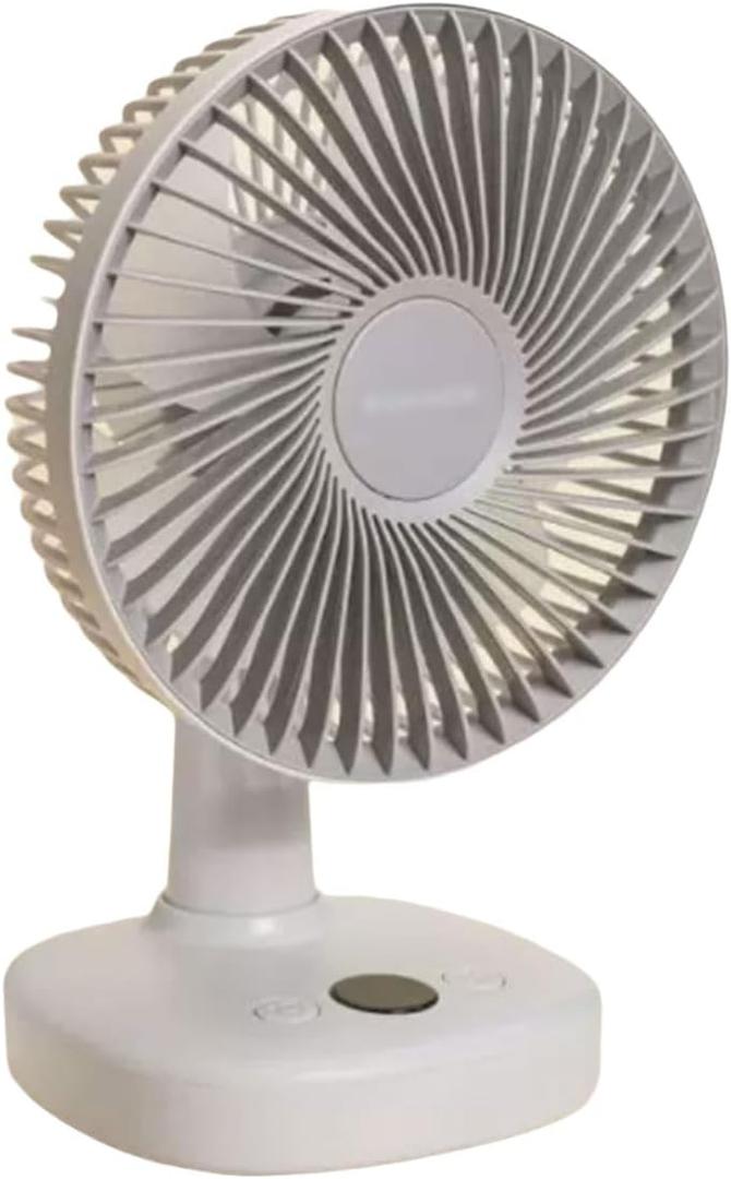 Plastic Desktop Fan Rechargeable Desktop Fan Five-Speed Desktop Fan Silent Desktop Fan Multi-Purpose Desktop Fan (Gray)