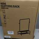Kids Clothing Rack - Dress Up Clothes Rack - Baby Toddler Closet - Mini Freestanding Coat Racks with 2 Fabric Shelves - Small Kids Costume Wardrobe - Garment Rack for Hanging Clothes Organizer