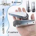 4 Pack Directional Caster Wheel,0.8in Mini Caster Wheels Low Profile,Fixed Castor Wheels for Furniture,PP Nylon Pulleys,for Sliding Door/Rolling Cabinet/Under Bed Storage Drawers Moving Castors