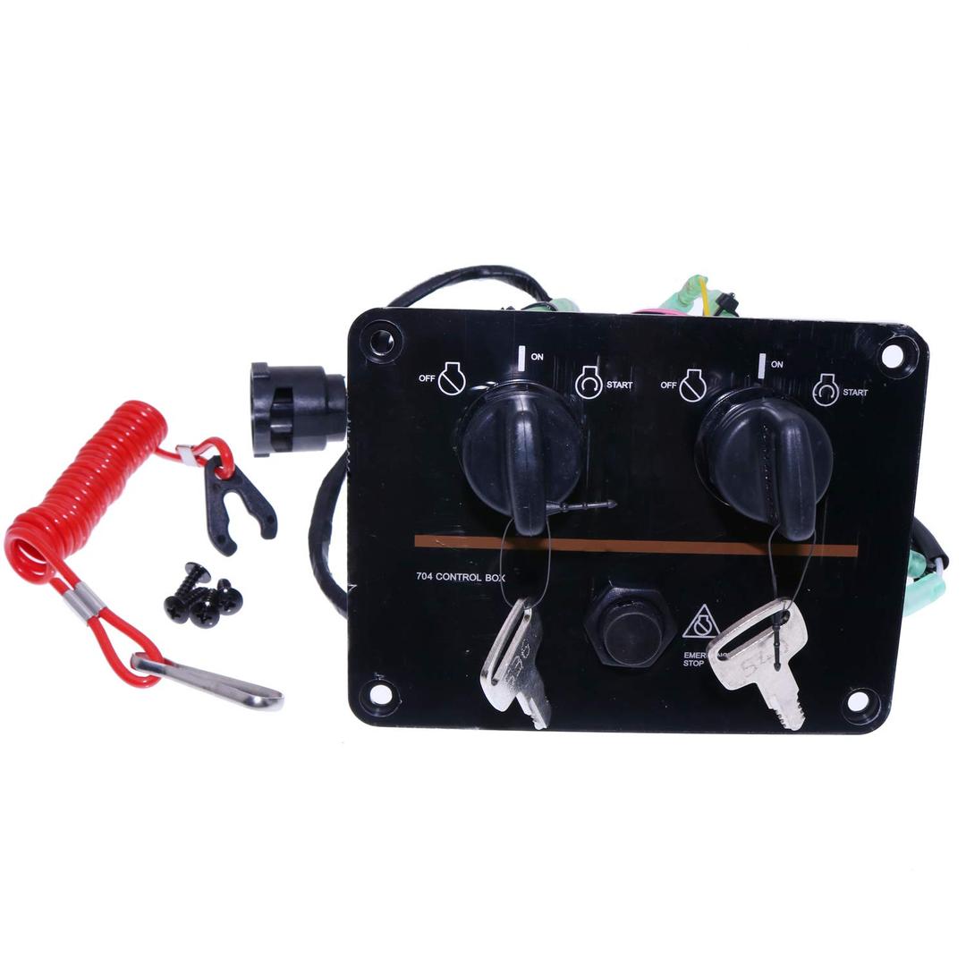YIXIN Outboard Dual Engine Key Switch Panel Twin Switch 6K1-82570-08-00 6k1-82570-13-00 Compatible with Yamaha Outboard Engine