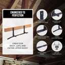 AmStaff Fitness Joist Mount Pull Up Bar, Ceiling Mounted Chin Up Bar for Home Gym, Crossfit, Beam, Rafter - Heavy Duty, Multi Grip, 42" Wide, Maximum Head Clearance - TU038