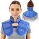 LotFancy Ice Pack for Neck Shoulder, Reusable Cold Neck Wrap for Pain Relief, Flexible Gel Pack with Adjustable Straps, Cold Compress Therapy for Injuries, Swelling, Strains, Sprains