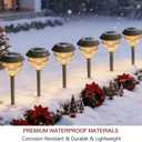 6-Pack 16.5" Solar Stake Lights Outdoor Waterproof - Warm White LED Decorative Lights for Pathway Patio Yard - Landscape Lamps for Sidewalk Decor