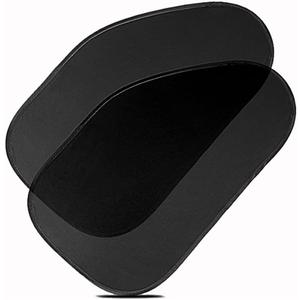 Zone Tech Side Window Cling On Sun Shades- 2-Pack Mesh Car Pop-Up Non Suction Cups Needed Sun-Shield