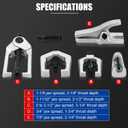 NYXOVA 5pcs Ball Joint Separator Pitman Arm Puller, Tie Rod End Tool Set for Front End Service, Splitter Removal Kit (Red)