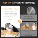 Brvclon Manual Bread Slicer Adjustable Thickness, Hand Crank Bread Slicer for Homemade Sourdough Bread with Scale Line & Suction Cup & Metal Guide,Quality Solid Wood Base & Gift-Level Packaging