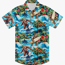 Boys Novelty Hawaiian Short Sleeve Button Down Dress Shirt, Size 120