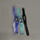 Silicone Fitness Tracker Watch 3 Pcs Walking Running Pedometer Calorie Burning and Step Counting Bracelet Steps Pedometer Watch for Walking Men Women Kids