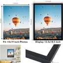 JCJMY 14x19 Black Picture Frame Set of 3, Horizontal and Vertical Formats for Wall Hanging, 14 x 19 Wall Gallery Poster Photo Frames with Durable Shatter Resistant Plexiglass, 3 Pack, Black