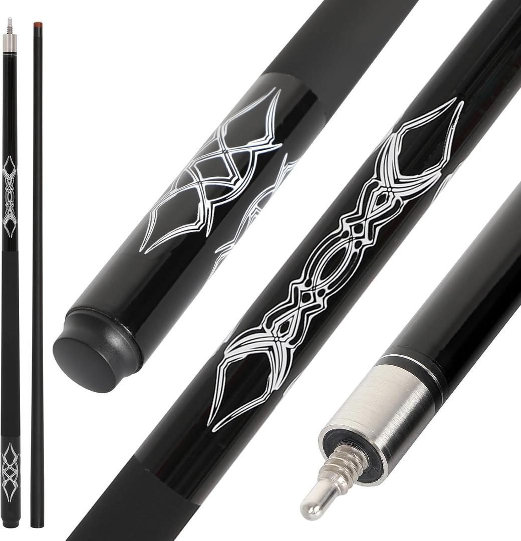 Fiberglass Pool Cue Stick 19-21 oz, 58 inch Billiard cue for Professional Adult Player