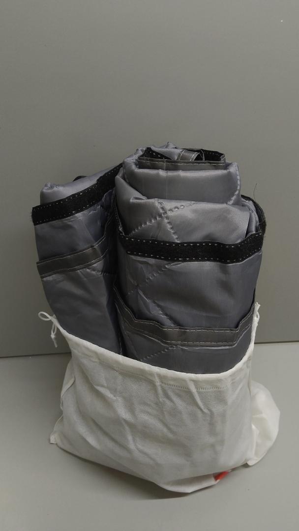 63 x 63 Inch Window Insulation for Winter, Thermal Window Cover 3 Layer with Oxford Cloth Thicken Cotton Filled, Rollup Insulation Blanket Kit with Hook & Loop for Bedroom Attic to Keep Heat Warm