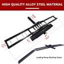 Grandroad Auto Motorcycle Hitch Carrier, 500LBS Heavy Duty Steel Dirt Bike Carrier with Loading Ramp, Anti-Tilt Locking Device, Motorcycle Rack for Dirt Bike Hitch Hauler